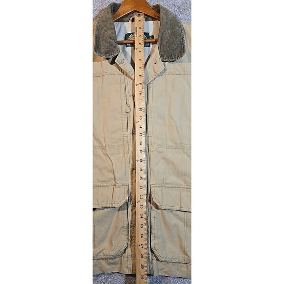 Cabela's for Women Duck Canvas Barn Chore Jacket Flannel Lined Pockets Tan XL - Picture 2 of 16